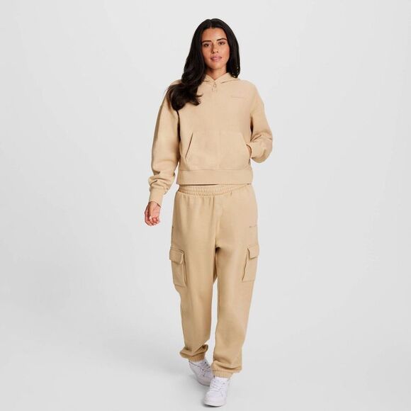 Champion - Women's Vintage Wash Fleece Hooded Sweats Tan - Picture 3 of 6